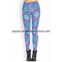 Abstract Geo Leggings with Elasticized Waist